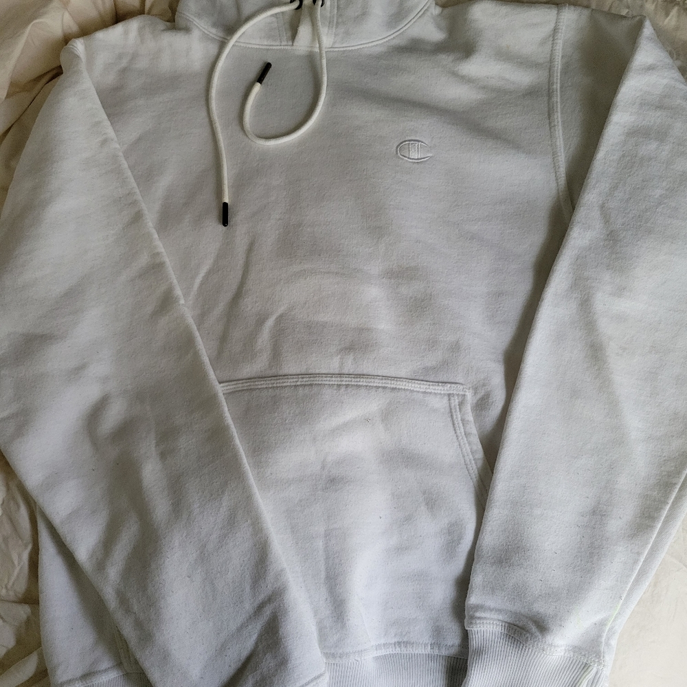 Small white Champion hoodie